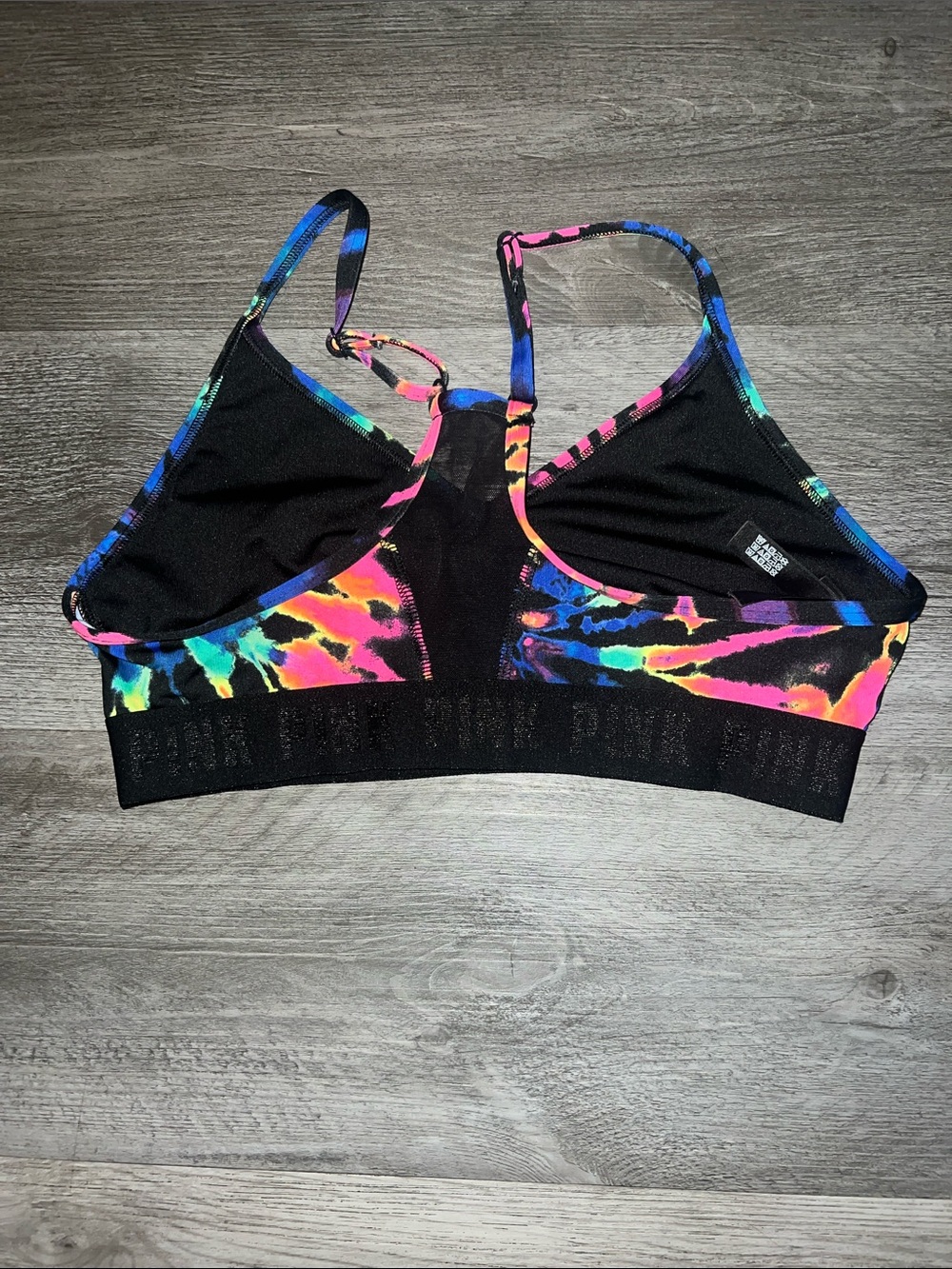 PINK Victoria's Secret Sport Tie Dye rainbow sports bra - Picture 4 of 5